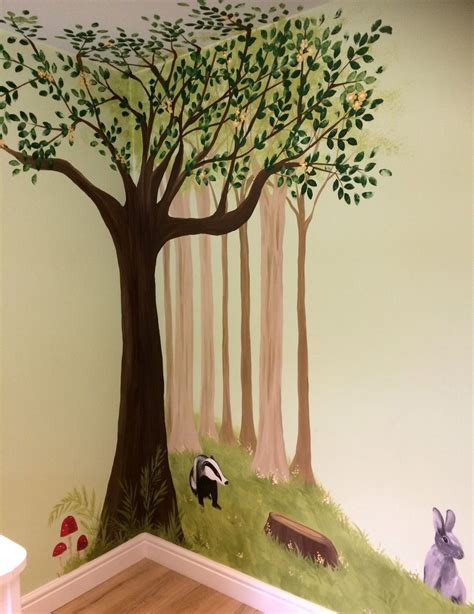 Woodland Tree Mural Nursery Mural Nursery Themes Nursery Ideas