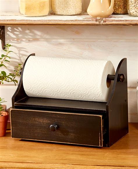 Home basics paper towel holder gets the job done right and, on top of that, it comes at an unbeatable price. Rustic Paper Towel Holder with Storage | Rustic paper ...