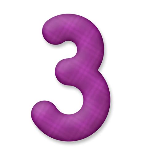 Zahl Nummer Number 3 Color Numbers Purple