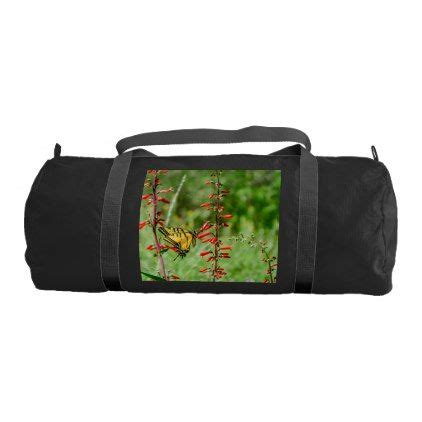 Tiger Swallowtail Butterfly And Wildflowers Duffle Bag Nature Diy
