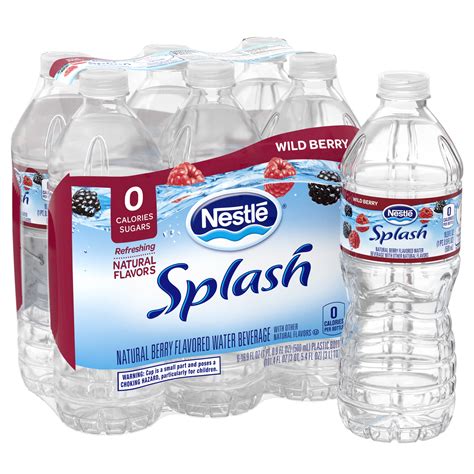 Nestle Splash Wild Berry Flavored Water 169 Fl Oz 6 Count Walmart