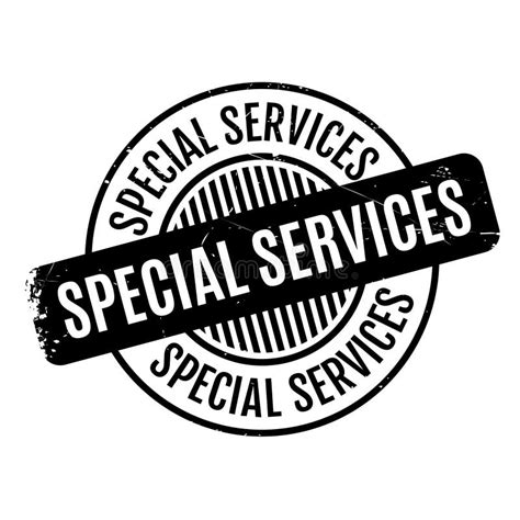 Speciale De Diensten Rubberzegel Vector Illustratie Illustratie
