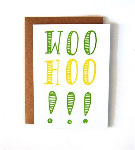 Woo Hoo Card Etsy Etsy Seller Creative