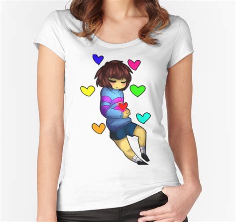 Undertale Humanfrisk Womens Fitted Scoop T Shirts By Kieyrevange