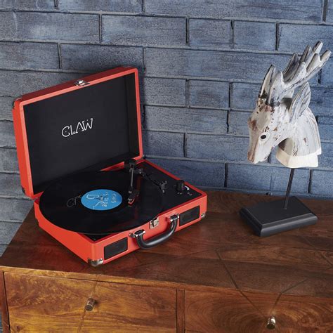 Portable Suitcase Record Player Vintage Vinyl Record Player
