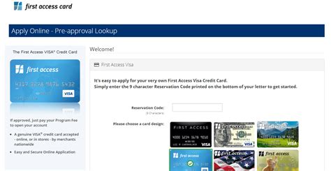 Chase states that cards are available to you only if you do not have the card you are applying for. www.preapprovedaccess.com - Apply Your First Access Credit ...