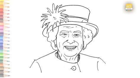 Queen Elizabeth Ii Smile Face Drawing Easy 22 How To Draw Queen