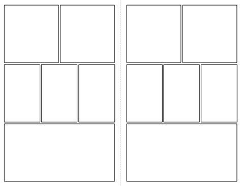 Blank Comic Book Template Blank Comic Book 7 Panel Layout Draw Your