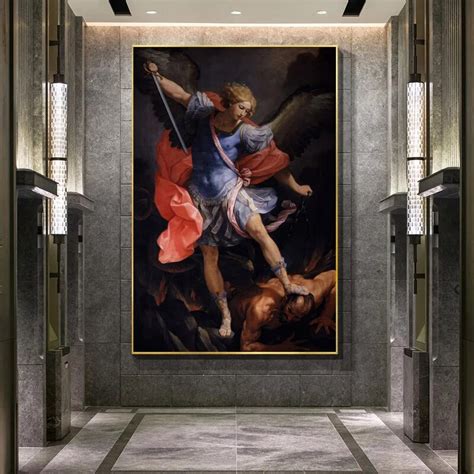 Guido Reni The Archangel Michael Defeating Satan Wall Art Decor