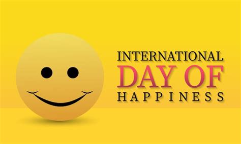 Premium Vector International Day Of Happiness Observed Every Year Of