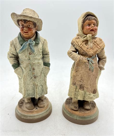 Antiques Atlas Pair Continental Pottery Figurines Circa 1865