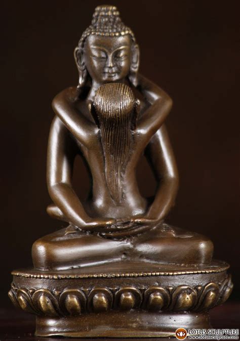 Sold Bronze Yab Yum Tantric Statue Depicting Buddha Entwined Embrace