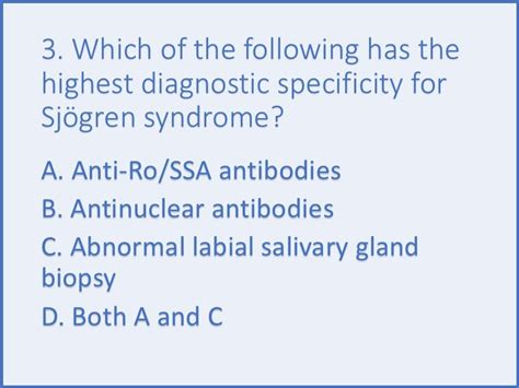 Sjögren Syndrome In Primary Care A Quiz Rheumatology Network