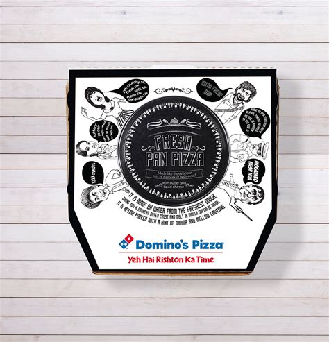 dominos fresh pan pizza packaging  behance