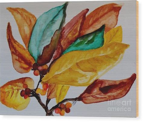 Fall Painted Leaves And Berries Painting By Marsha Heiken