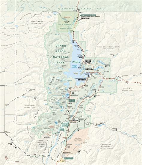 Grand Teton National Park Map Us Geological Survey