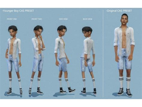 Younger Boy Cas Preset C1 By Qianqiu Sh Sims 4 Boys Sims