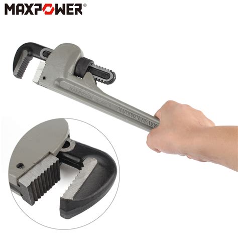Maxpower 14 In Large Aluminum Adjustable Pipe Wrench Long Handle Heavy