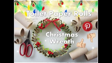 Diy Toilet Paper Rolls Christmas Wreath Pinterest Art Hack Test