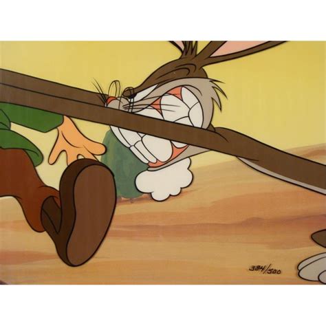 Bugs Bunny Ltd Ed Animation Serigraph Cel W Elmer Fudd