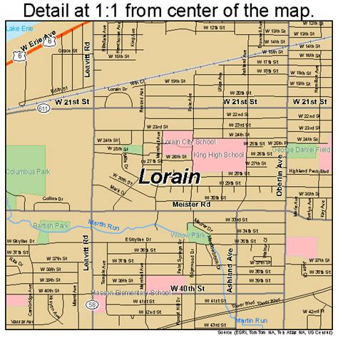 Lorain Ohio Street Map 3944856