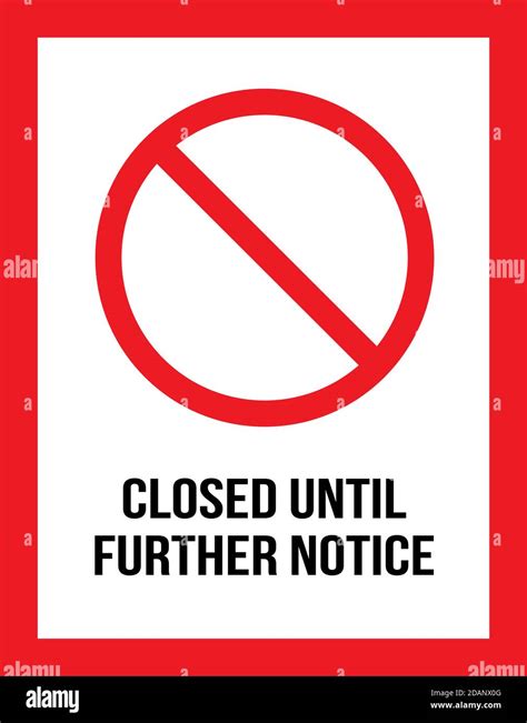 Until Further Notice Stock Vector Images Alamy