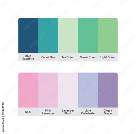 Matching Pastel Color Palette Guide Catalog Collection Rgb Hex Codes With Color Names Suitable
