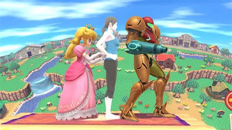 Princess Peach Wii Fit Trainer And Samus Aran Guess This Was Posted As A Height Comparison