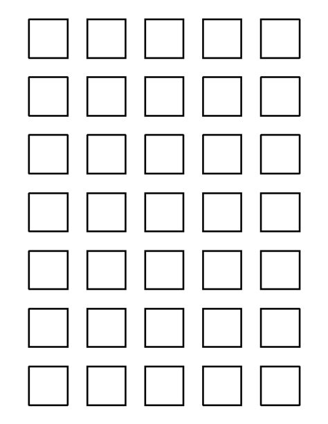Printable 1 Inch Square Template