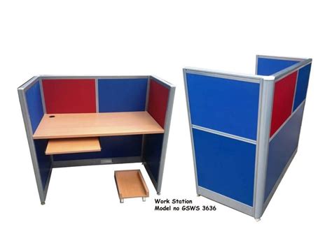 Wooden 1 Person Modular Office Workstation Size 1200mm X 600mm L X W