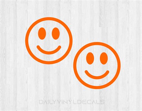 Set Of 2 Smiley Face Decal Smiley Face Sticker Smiley Face Emoji