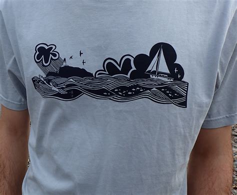 Screen Printed T Shirt Of An Original Paper Cut Design Made Etsy Ireland