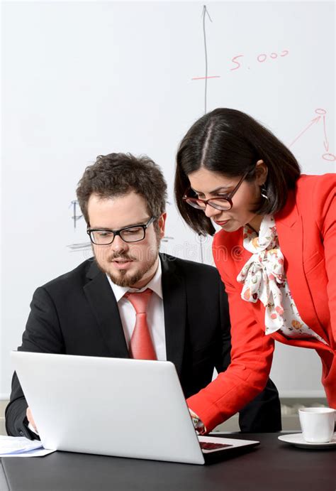 Business Colleagues Working Together Stock Image Image Of Briefing