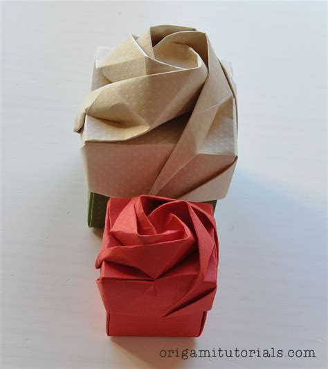Origami Rose Box Origami Tutorials Empaques