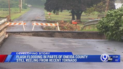 Flash Flooding Hits Oneida County In Same Area Recently Hit By Tornado