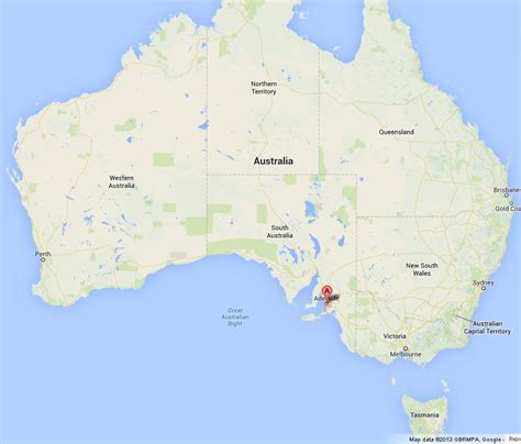 Adelaide On Map Of Australia