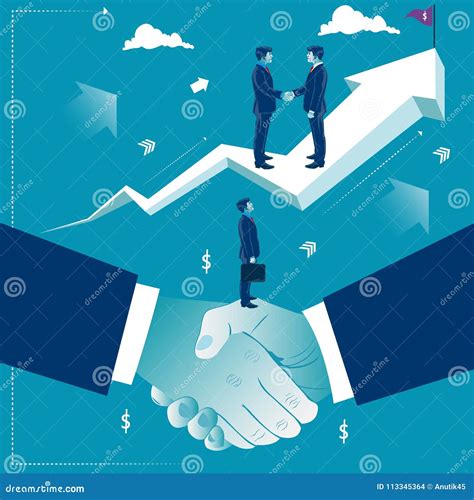 Handshake And Good Deal Business Concept Vector Illustration Stock