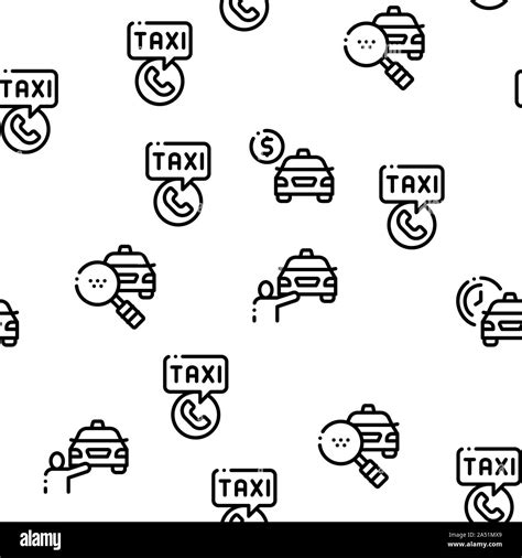 Online Taxi Seamless Pattern Vector Stock Vector Image And Art Alamy