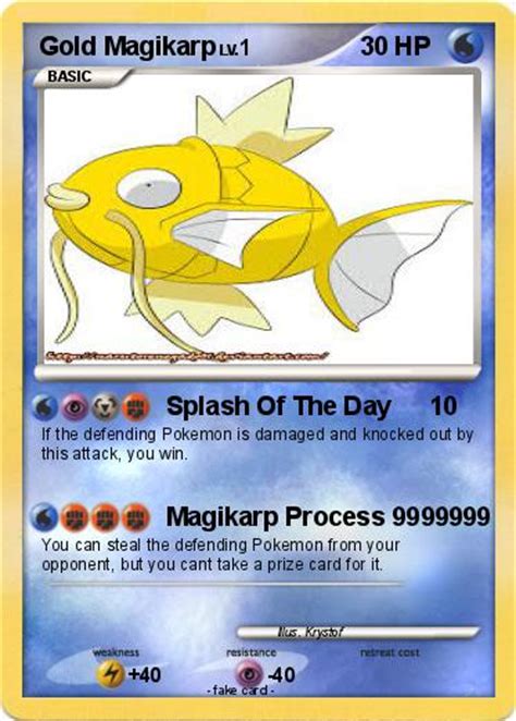 Pokémon Gold Magikarp 3 3 Splash Of The Day My Pokemon Card