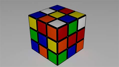 3x3 Scrambled Rubiks Cube 3d Model By Knight1341
