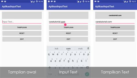 Tutorial Membuat Aplikasi Input Text Edittext Android Studio