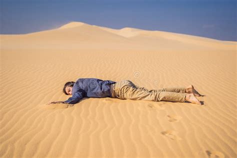 Thirsty Man In A Desert Stock Photo Image Of Male Nature 36708402