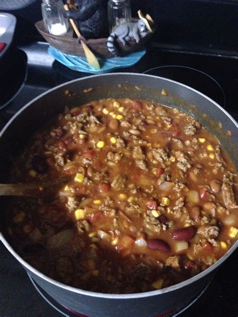 If i want to completely cook my beans with meat and salt, then how long would i process in p/c. Easiest and best chili ever!!! 1 lb hamburger meat 1lb hot ...