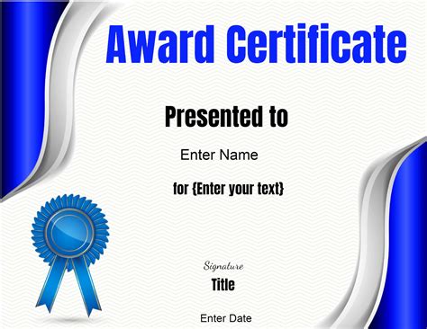 Free Printable Award Certificate Template Free Printable Templates