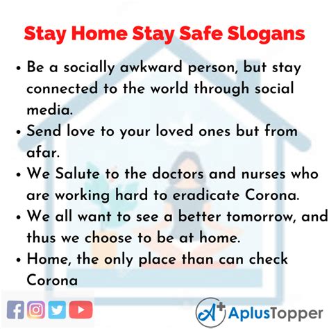Stay Home Stay Safe Slogans Unique And Catchy Stay Home Stay Safe