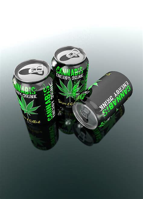 cannabis energy drinks cans photograph by victor habbick visions science photo library