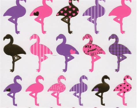 Japan Mind Wave Kawaii Flamingo Sticker Sheetjoy75972 Etsy