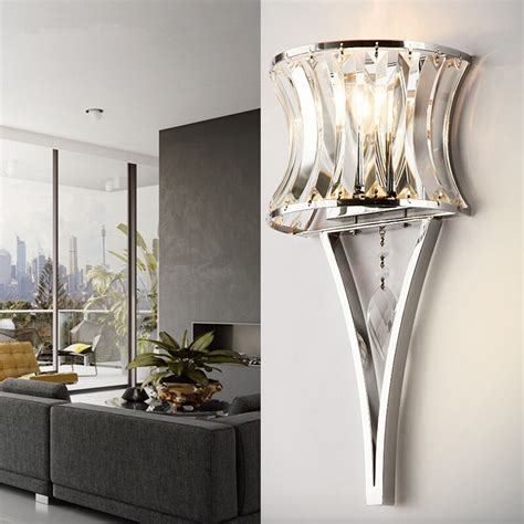 Modern Art Led Crystal Decoration Iron Wall Lamp Wall Light Indoor