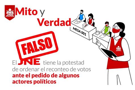 Jne Aclaró Mitos Y Falsedades Utilizadas Para Atacar A Los Organismos Electorales Noticias