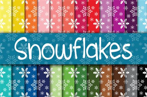 Snowflakes Digital Papers By Shannon Keyser